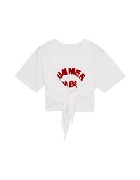 SUMMER VIBE Tied Short Sleeve T-Shirt