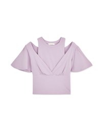 Fake Two Piece Hollow Short SleeveTop
