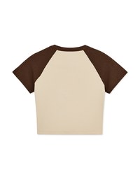 Contrast Color Fitted Short Sleeve Top