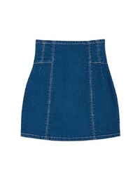 【Den!m LITE】Perfect Waistline Denim SKIRT Airy Lightweigth Fabric Extra High Waisted Slim Fit Jeans Skirt DNA