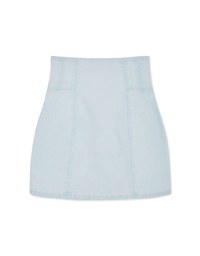 【Den!m LITE】Perfect Waistline Denim SKIRT Airy Lightweigth Fabric Extra High Waisted Slim Fit Jeans Skirt DNA