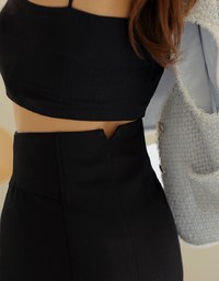 High Natural Waistline Maxi Skirt