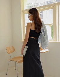 High Natural Waistline Maxi Skirt