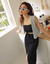 High Natural Waistline Maxi Skirt