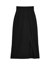 【Stark Minimalism 2.0】 High Waisted Slit Maxi Skirt
