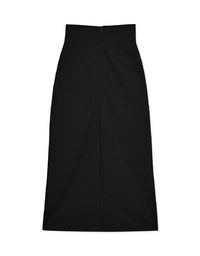 【Stark Minimalism 2.0】 High Waisted Slit Maxi Skirt
