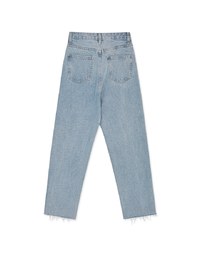 Stylish Cut Straight Leg Denim Jeans Pants