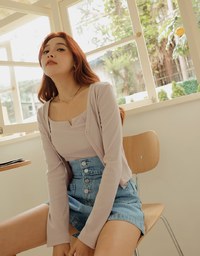 Super High Waisted Buttoned Denim Jeans Shorts