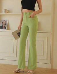 Washed Flare Denim Jeans Pants