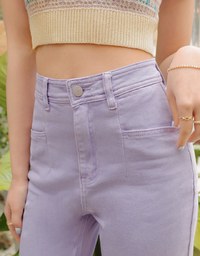 Washed Flare Denim Jeans Pants