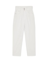 Wide Waist Denim Jeans Cropped Pants
