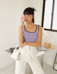 Wide Waist Denim Jeans Cropped Pants