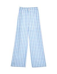 Versatile Checkered Straight Leg Pants