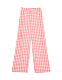 Versatile Checkered Straight Leg Pants