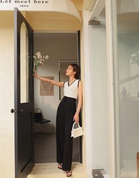 High Natural Waistline Suit Pants
