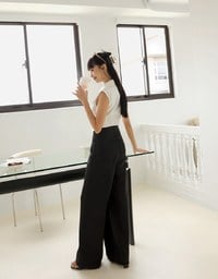 Drawstring Denim Jeans Straight Leg Pants