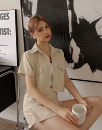 Edgy Chic Side Buttoned Skorts