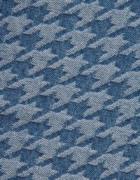Houndstooth Distressed Hem Denim Jeans Pants