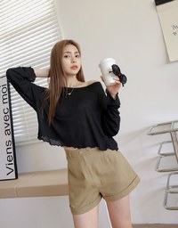 Buckle Pleated Shorts