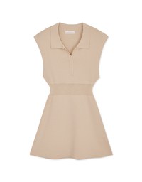 Lapel Collar Knit Vest Mini Dress