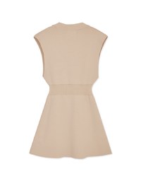 Lapel Collar Knit Vest Mini Dress