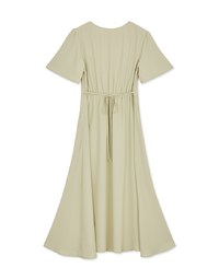 Elegant Diagonal Button Slit Maxi Dress