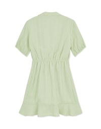 Diagonal Button Fishtail Mini Dress