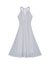 Cut Out Shoulder Floral Maxi Dress