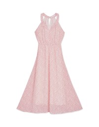 Cut Out Shoulder Floral Maxi Dress