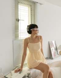 Flowy Flared Knit Cami Top