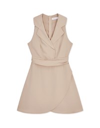 Edgy Open Collar Mini Dress