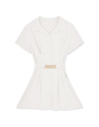 Scrunch Belted Mini Dress
