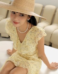 Romantic Irregular Hem Floral Maxi Dress