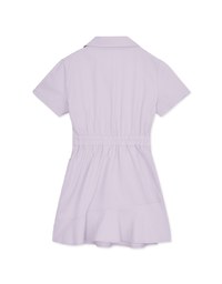 Lapel Button Fishtail Mini Dress