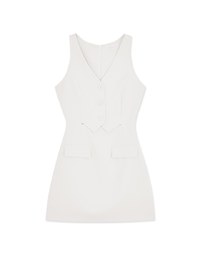 Edgy Smart V Neck Mini Dress