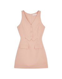 Edgy Smart V Neck Mini Dress