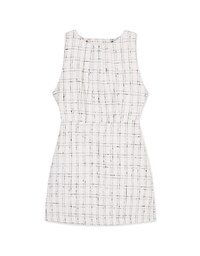 Plaid Back Hollow Mini Dress