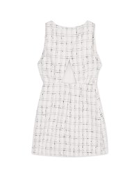 Plaid Back Hollow Mini Dress