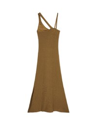 Asymmetric Bodycon Slit Maxi Dress (With Padding)