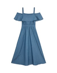 Elegant Ruffled Thin Strap Maxi Dress