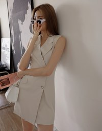 Chic Blazer Mini Dress (With Shoulder Pads)