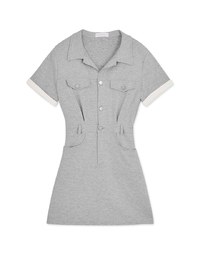 Workwear Lapel Mini Dress