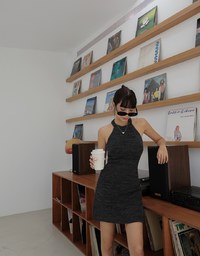 Halter Bodycon Mini Dress (With Padding)