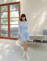 Sweet Sultry Shuolder Cut Out Mini Dress
