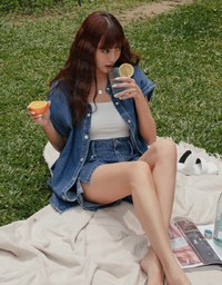 Denim Jeans Oversized Blazer Jacket
