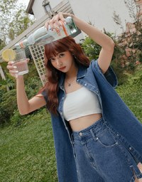 Denim Jeans Oversized Blazer Jacket