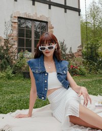 Casual Chic Denim Jeans Vest