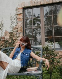 Casual Chic Denim Jeans Vest
