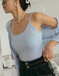 Two Piece Knit Short Sleeve Top
