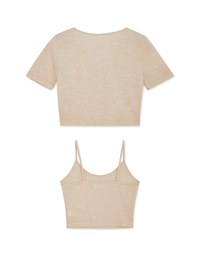 Two Piece Knit Short Sleeve Top